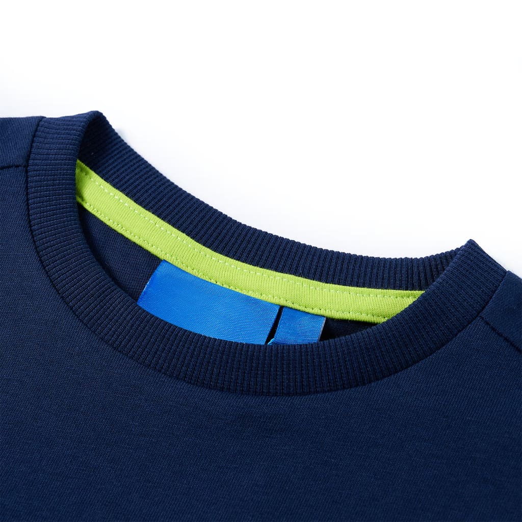 Vidaxl kindershirt met lange mouwen 128 marineblauw