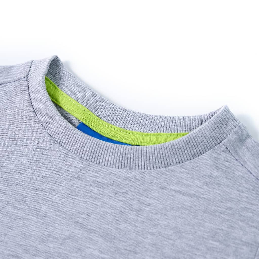 Vidaxl kindershirt met lange mouwen 104 gemêleerd grijs