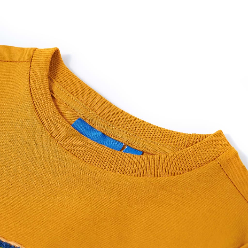 Vidaxl kindershirt met lange mouwen 128 okerkleurig