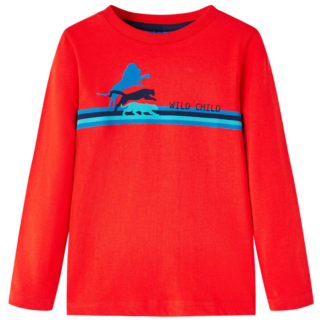 Vidaxl kindershirt met lange mouwen 116 rood