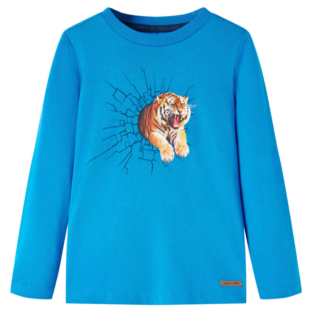 Vidaxl kindershirt met lange mouwen 104 kobaltblauw