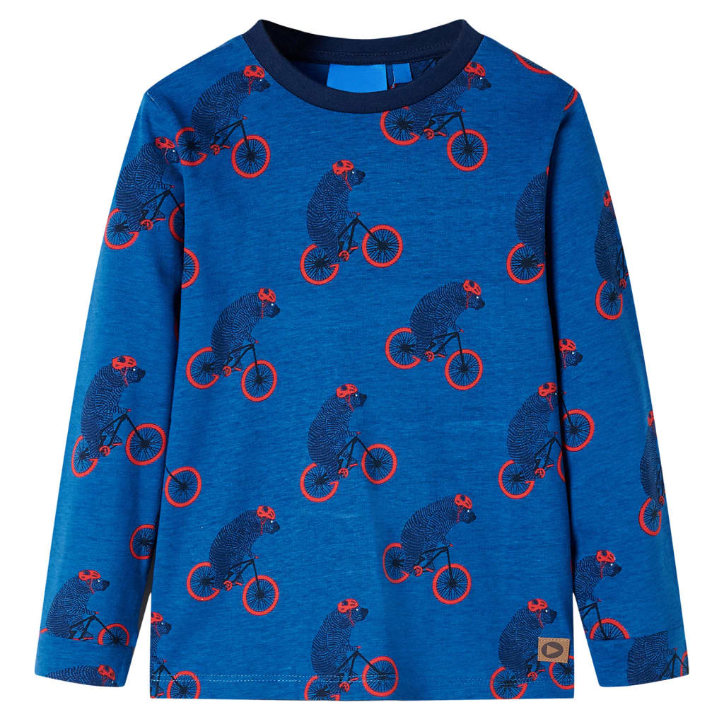 Vidaxl kinderpyjama met lange mouwen 128 petroleumkleurig