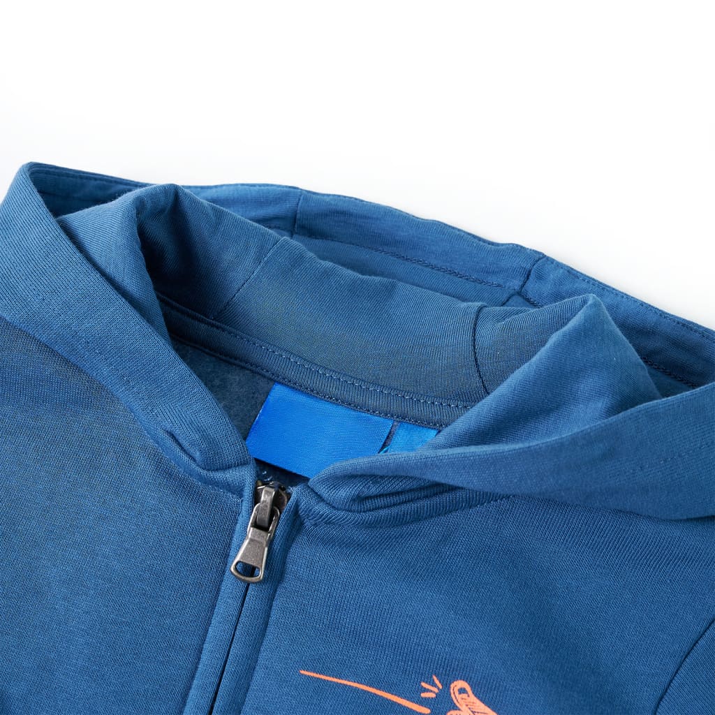 Vidaxl kindervest met capuchon 104 blauw