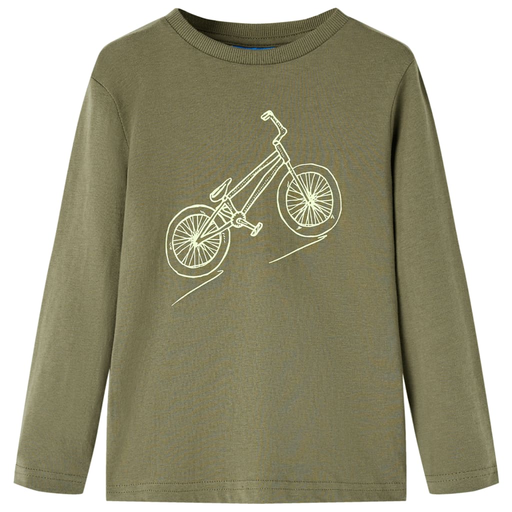 Vidaxl kindershirt met lange mouwen 92 kakikleurig