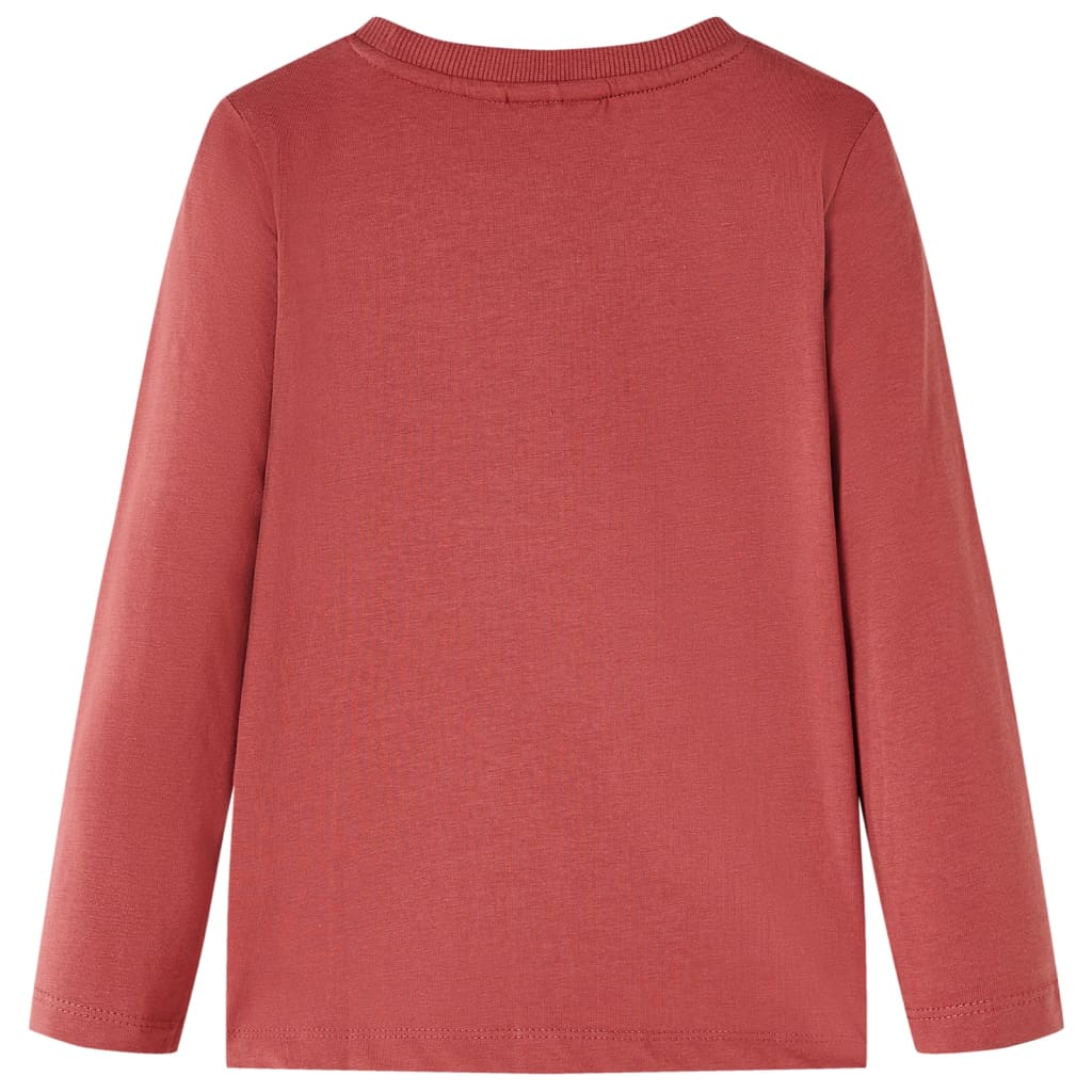 Vidaxl kindershirt met lange mouwen 104 roodbruin