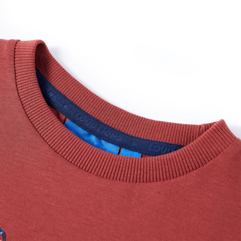 Vidaxl kindershirt met lange mouwen 104 roodbruin