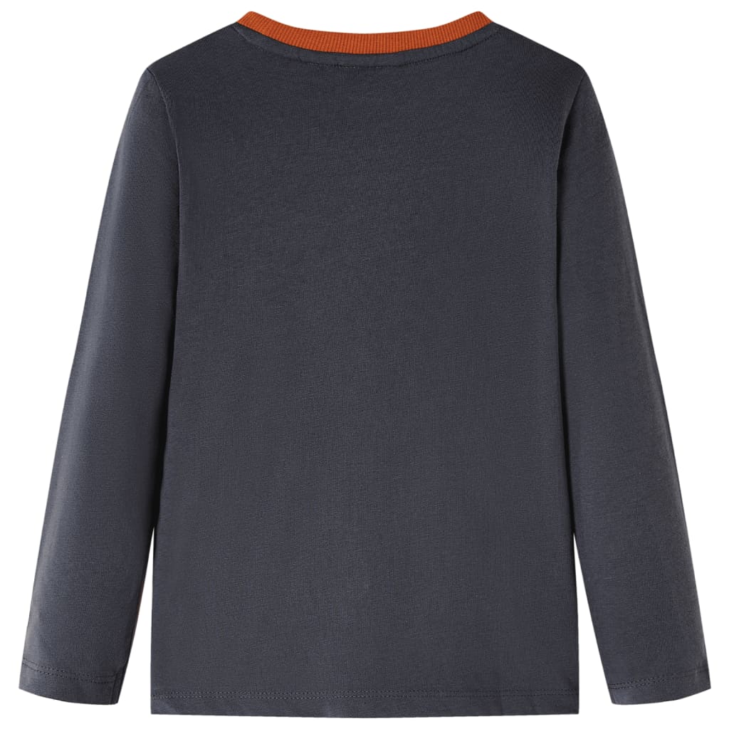 Vidaxl kindershirt met lange mouwen 92 antracietkleurig