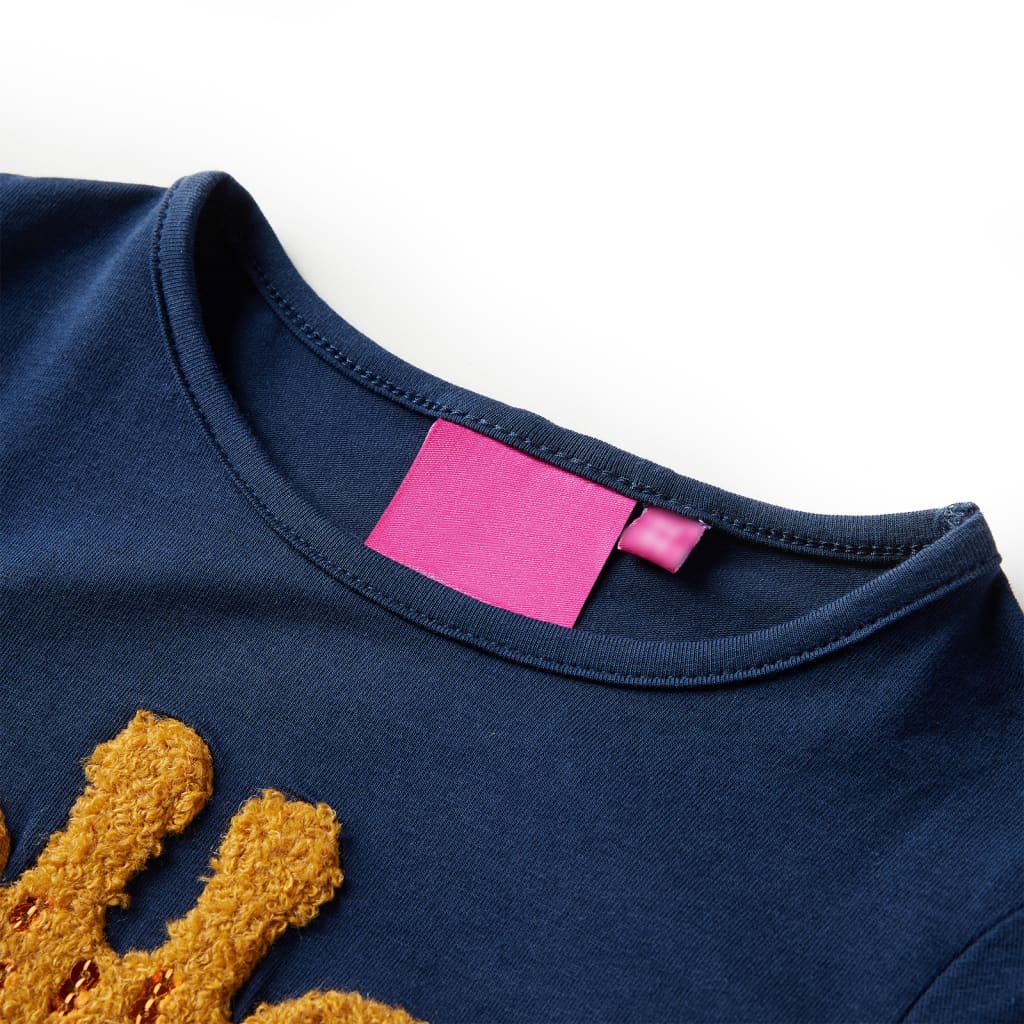 Vidaxl kindershirt met lange mouwen 116 marineblauw