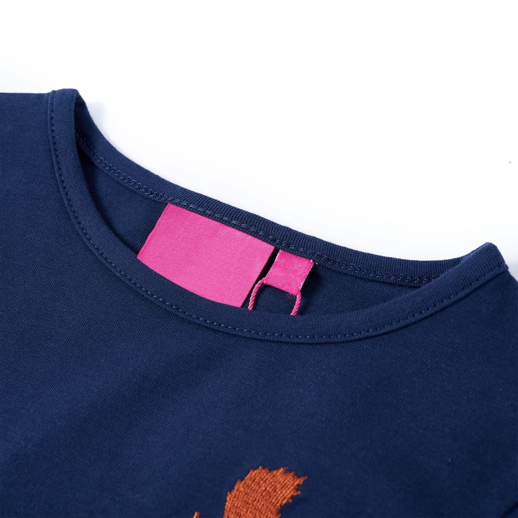 Vidaxl kindershirt met lange mouwen 116 marineblauw