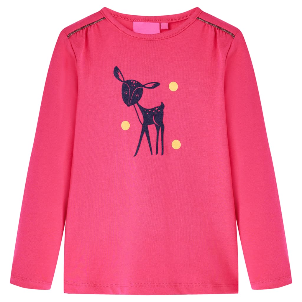 Vidaxl kindershirt met lange mouwen 116 felroze