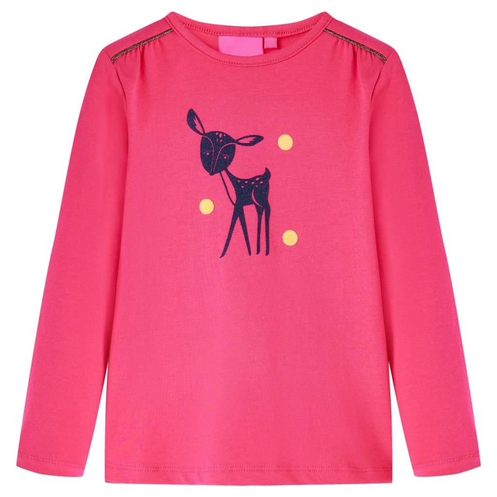 Vidaxl kindershirt met lange mouwen 140 felroze