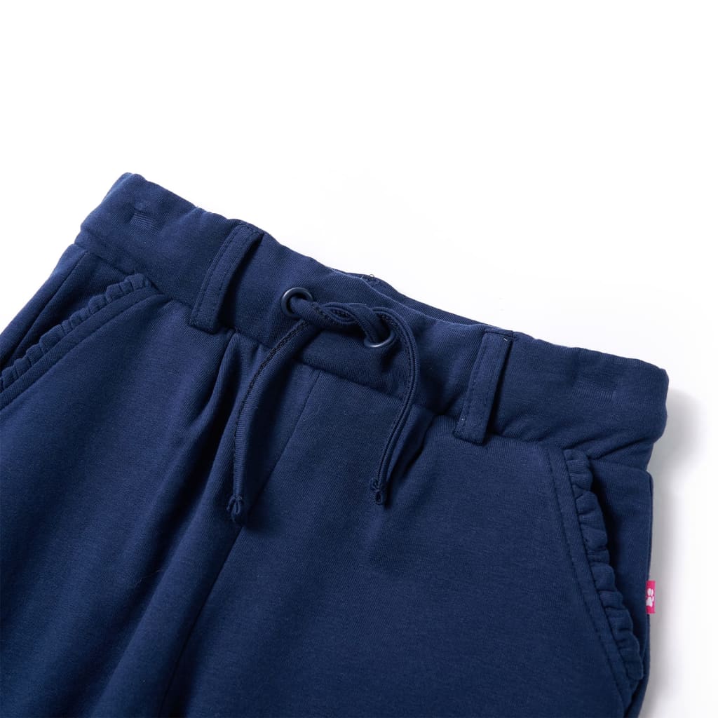 Vidaxl kinderbroek met trekkoord 116 marineblauw