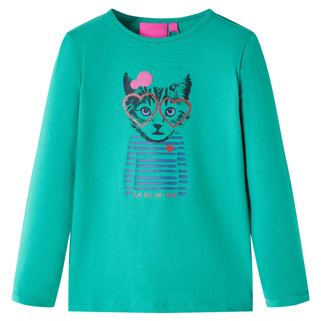Vidaxl kindershirt met lange mouwen 128 felgroen