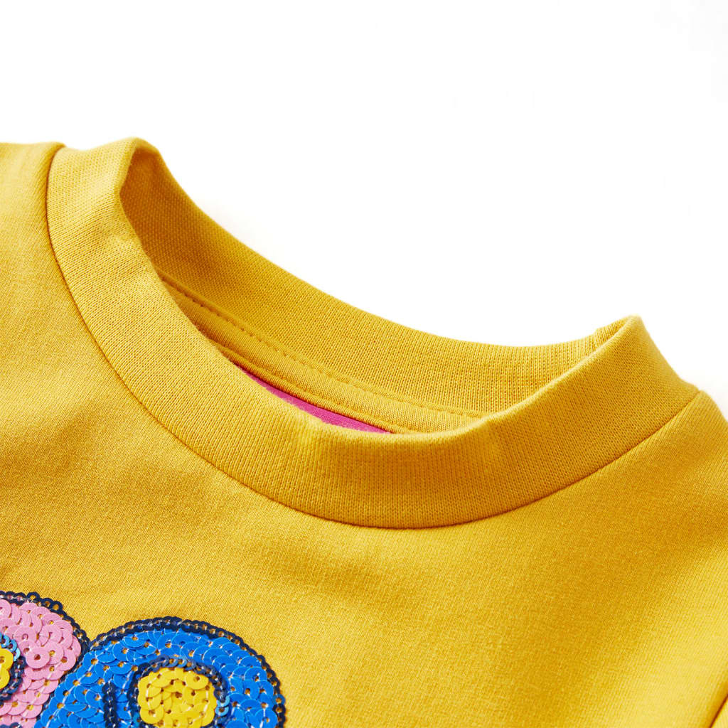 Vidaxl kindertrui 140 donker okerkleurig