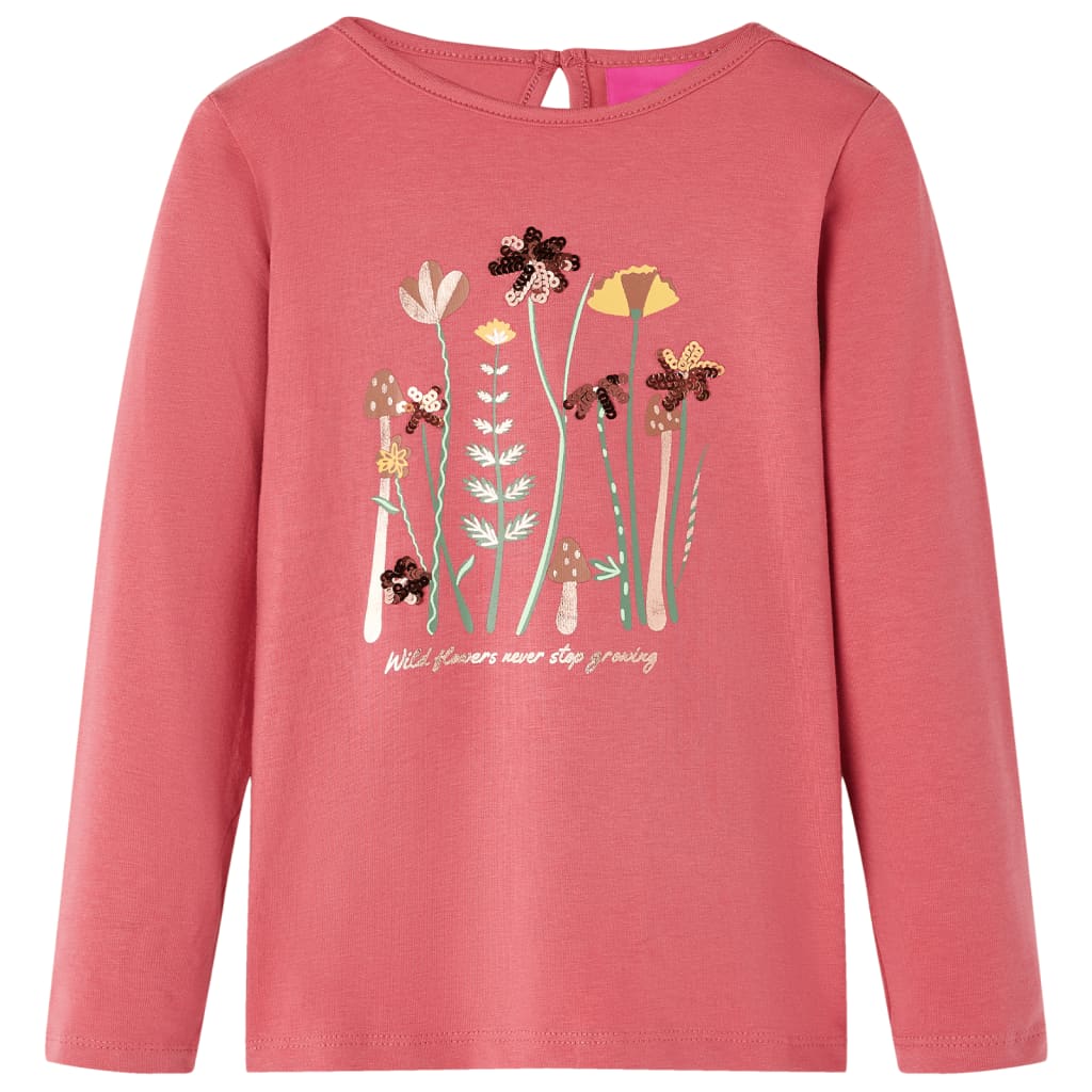 Vidaxl kindershirt met lange mouwen 104 oudroze