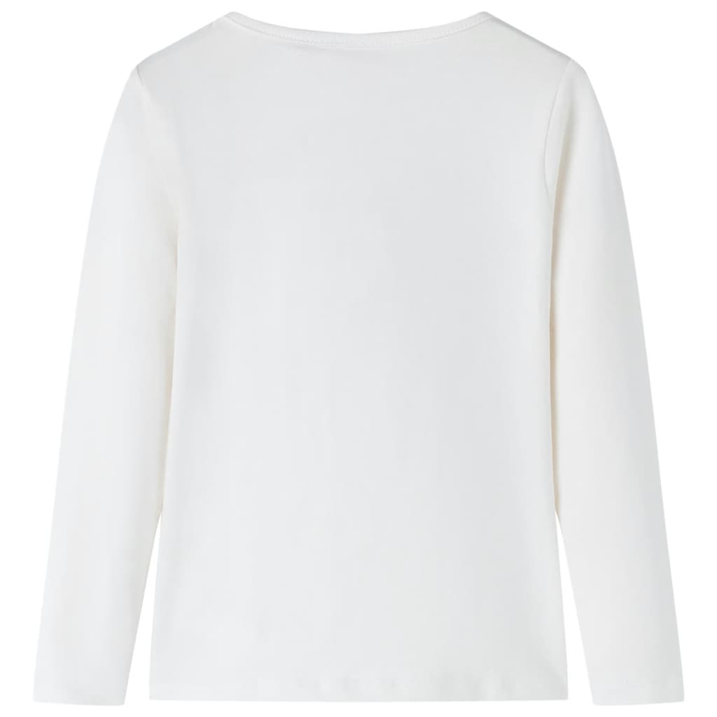 Vidaxl kindershirt met lange mouwen 128 ecrukleurig