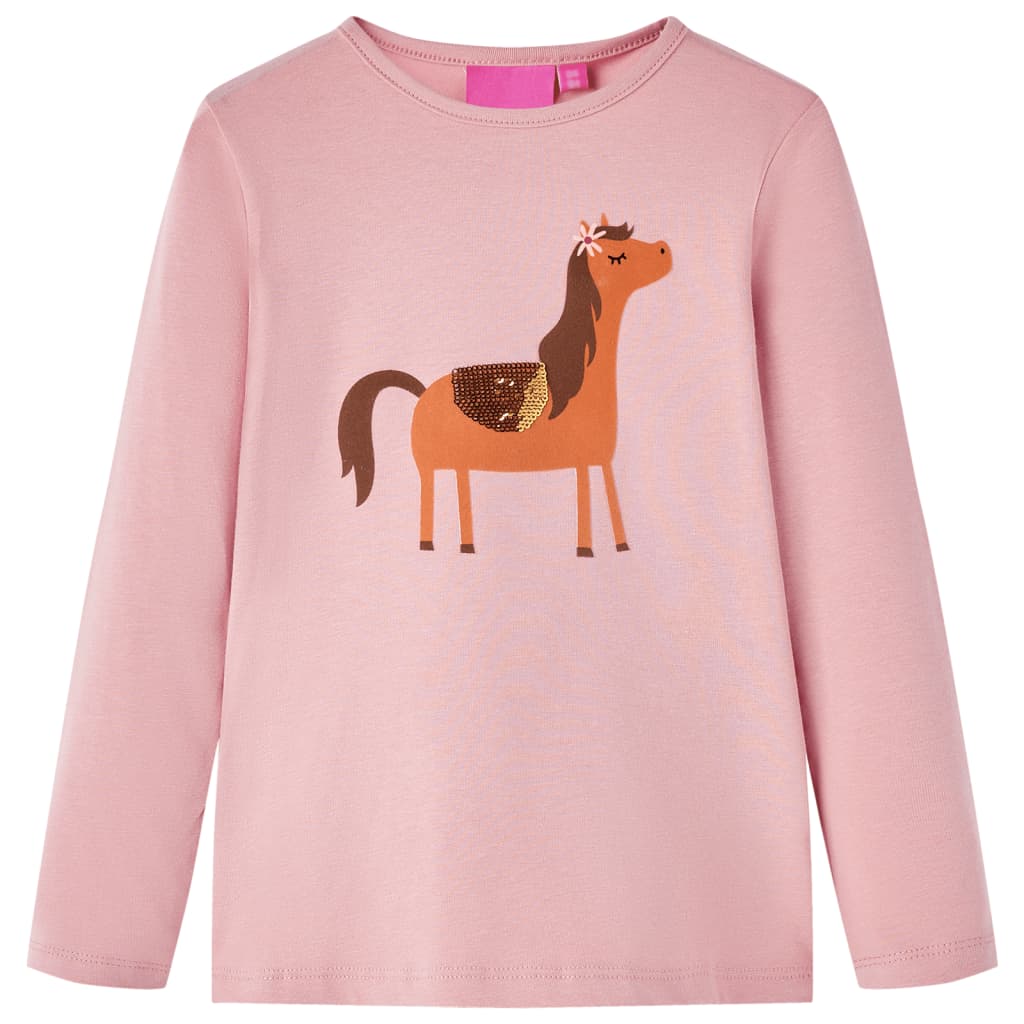 Vidaxl kindershirt met lange mouwen 116 lichtroze