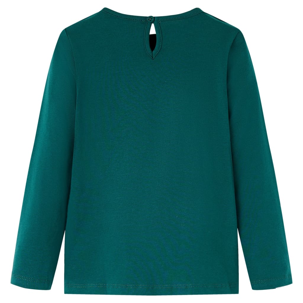 Vidaxl kindershirt met lange mouwen 128 donkergroen