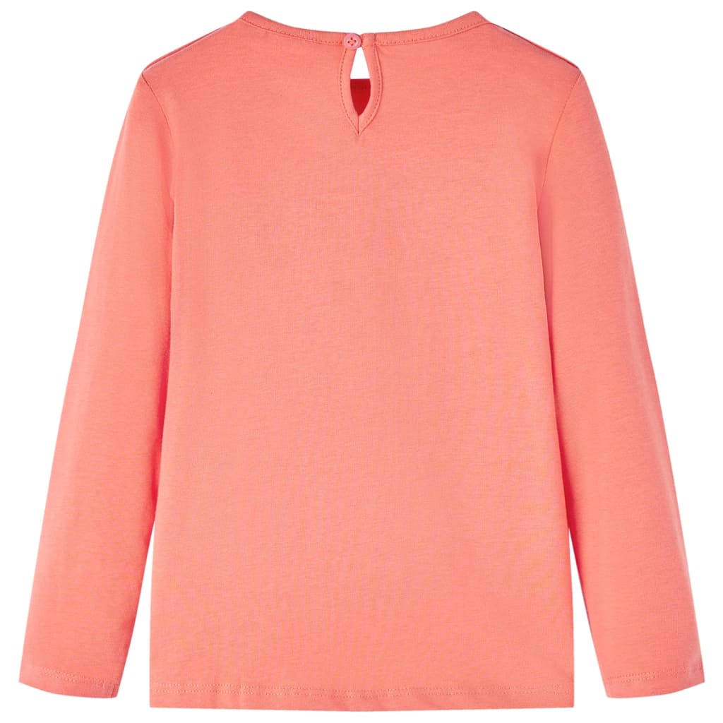 Vidaxl kindershirt met lange mouwen 128 koraalkleurig