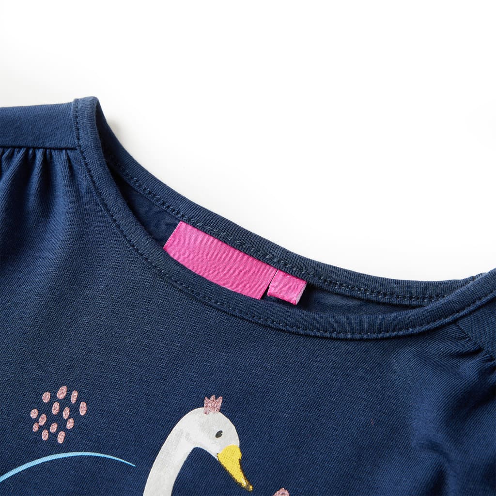 Vidaxl kindershirt met lange mouwen 140 marineblauw