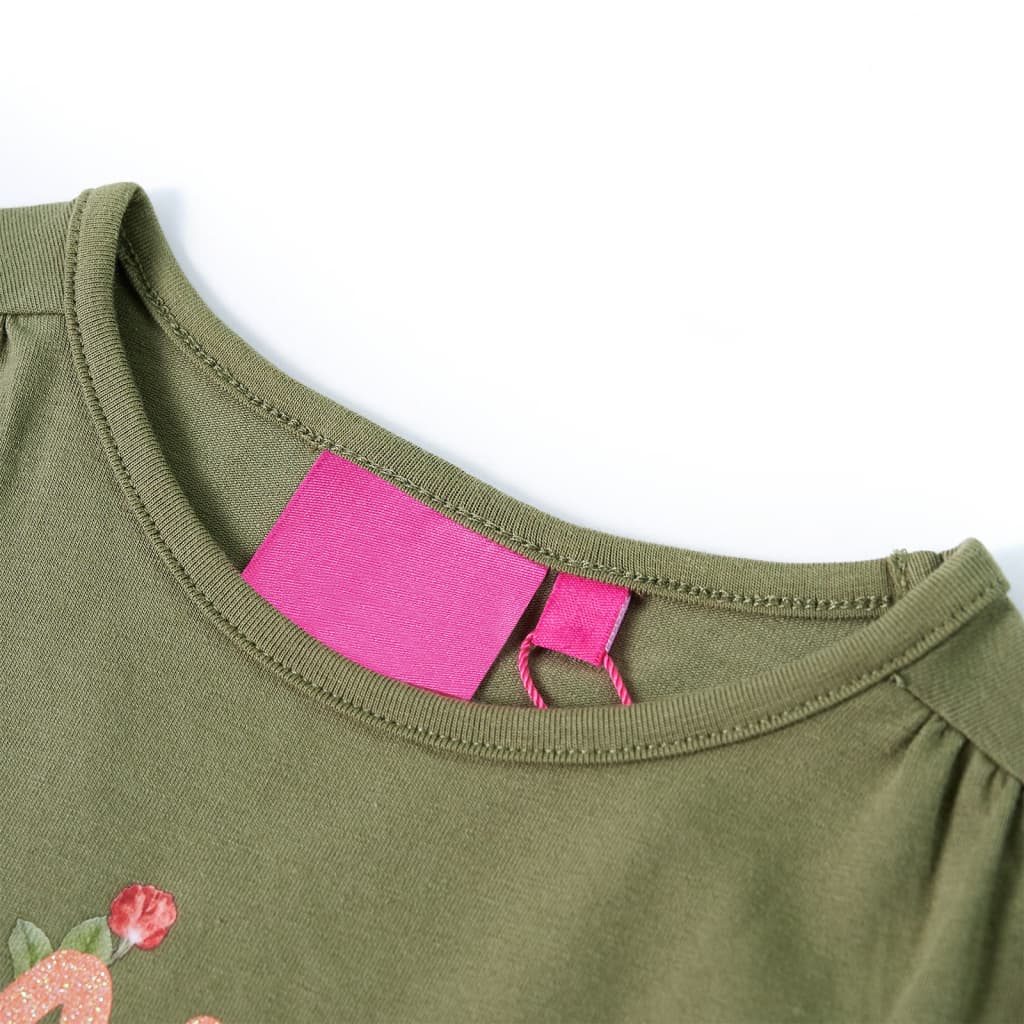 Vidaxl kindershirt met lange mouwen 128 kakikleurig