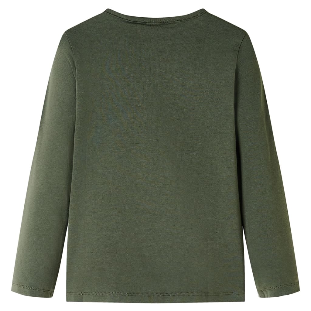 Vidaxl kindershirt met lange mouwen 128 kakikleurig