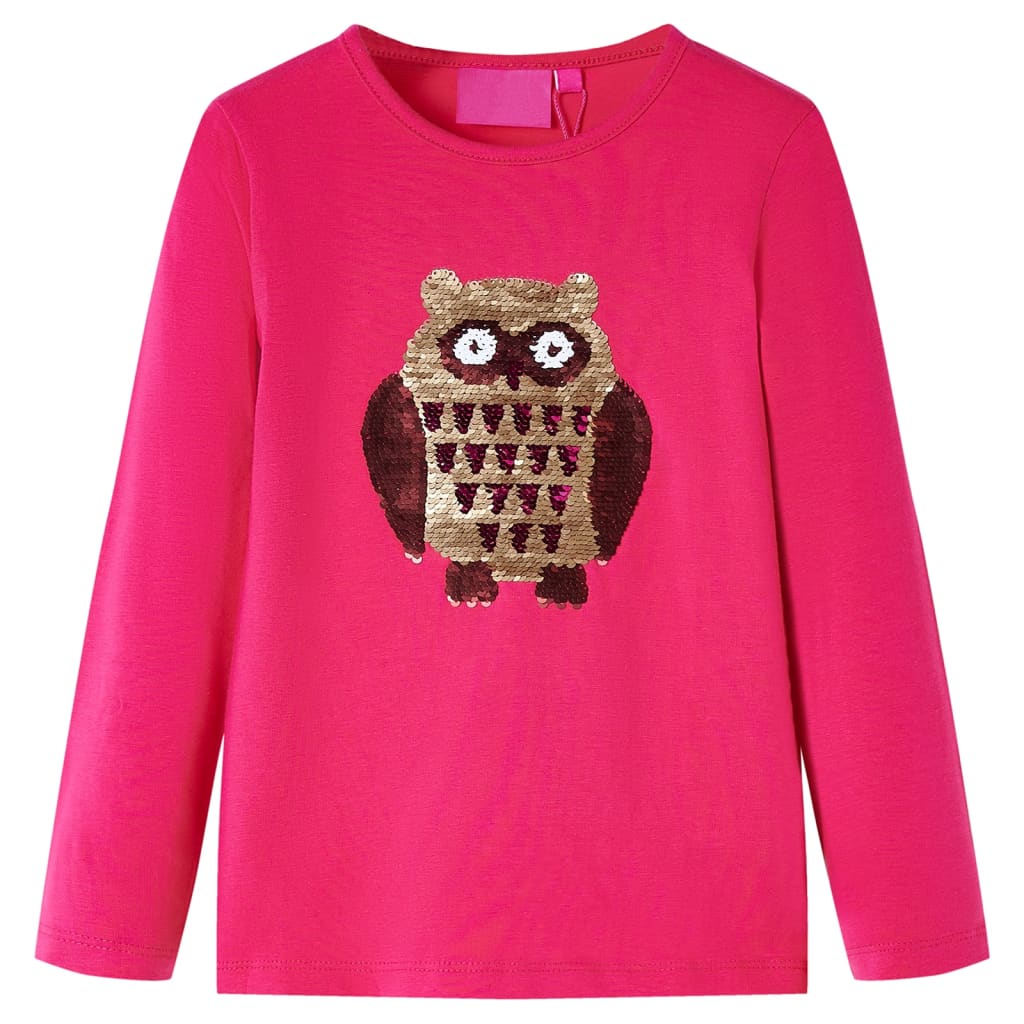 VidaXL Kindershirt met lange mouwen 140 felroze