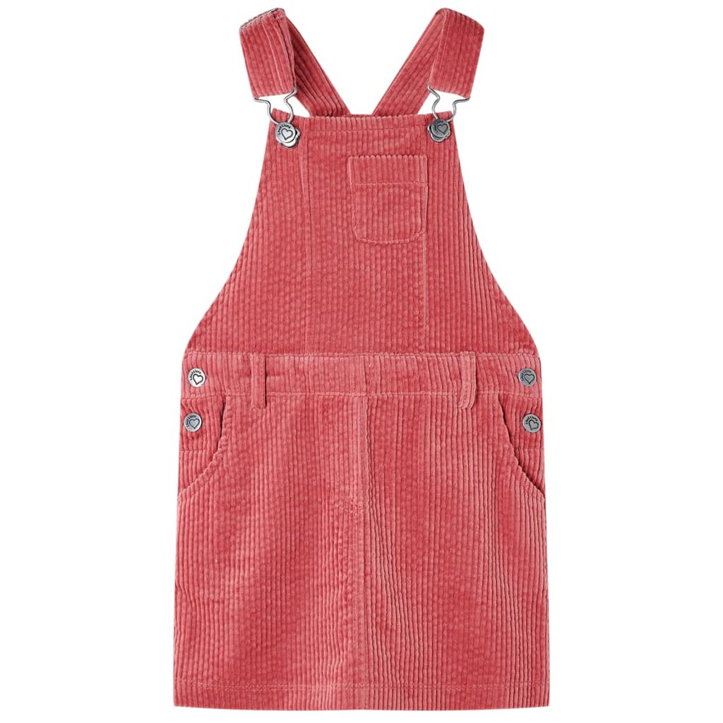 VidaXL Kindertuinjurk 140 ribfluweel roze