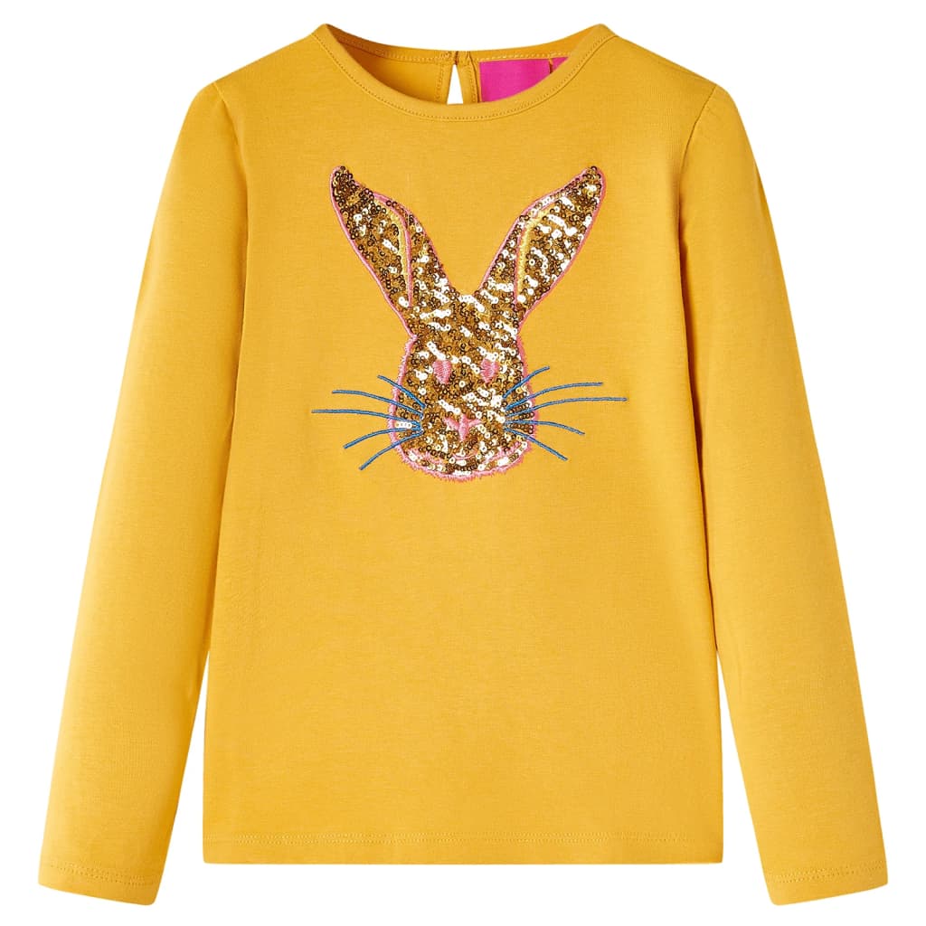 Vidaxl kindershirt met lange mouwen 128 okerkleurig