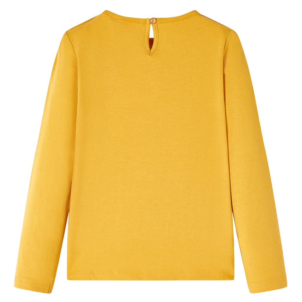 Vidaxl kindershirt met lange mouwen 128 okerkleurig
