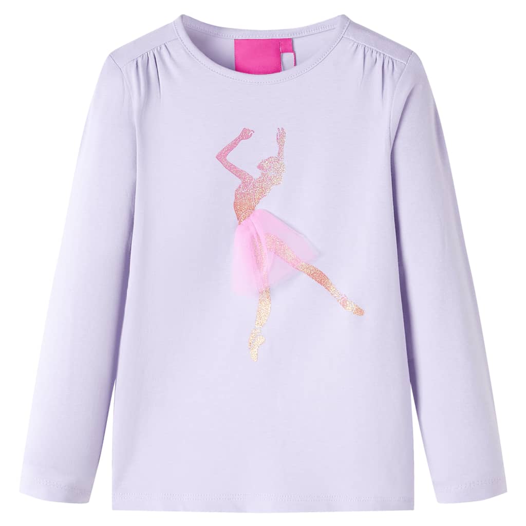 Vidaxl kindershirt met lange mouwen 92 lichtlila