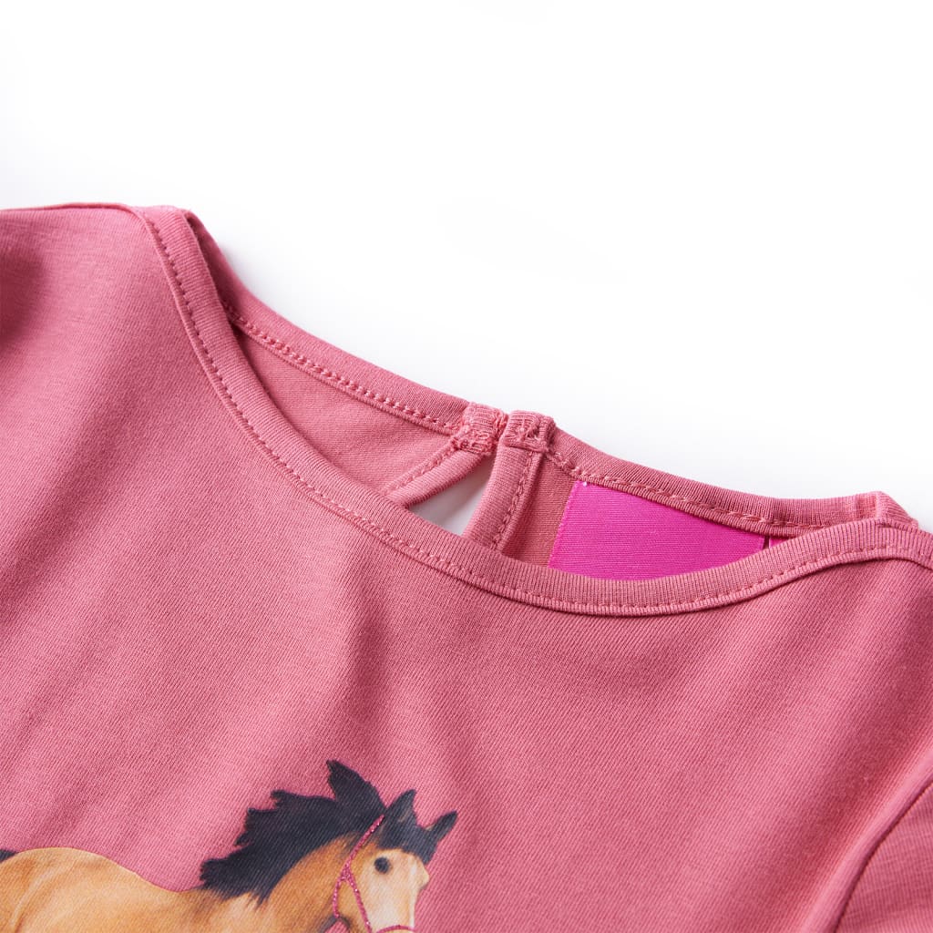 Vidaxl kindershirt met lange mouwen 128 oudroze