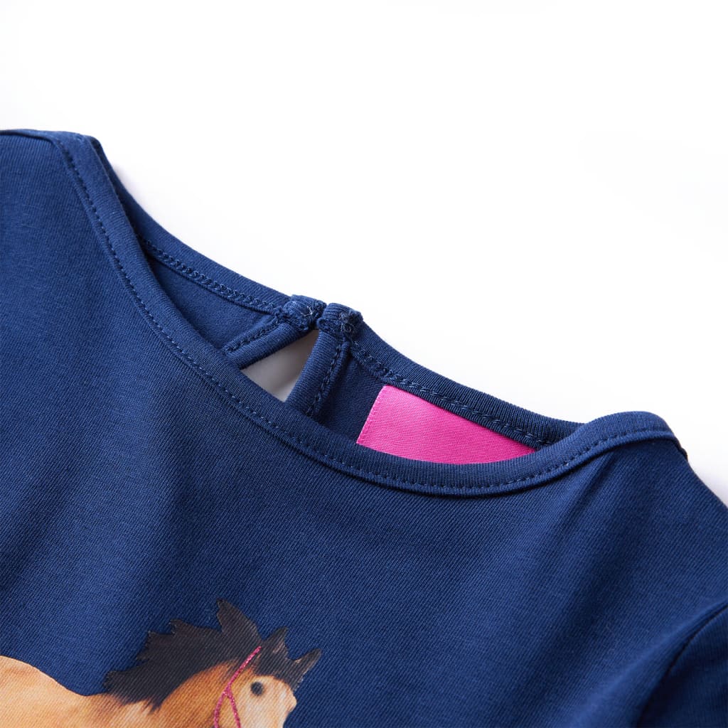 Vidaxl kindershirt met lange mouwen 116 marineblauw