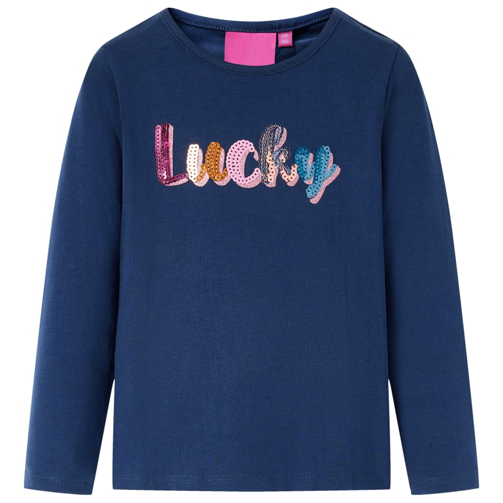 Vidaxl kindershirt met lange mouwen 116 marineblauw