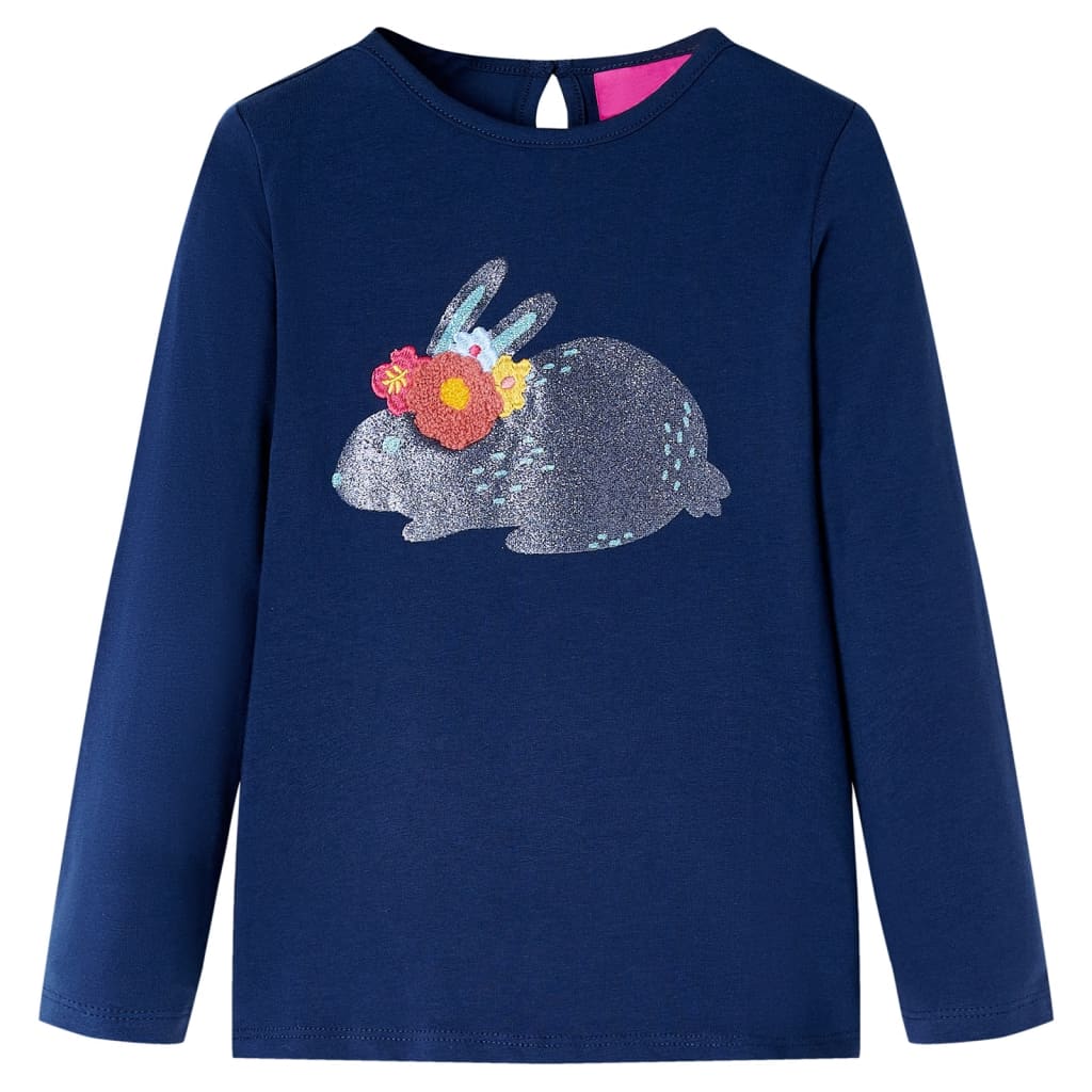Vidaxl kindershirt met lange mouwen 116 marineblauw