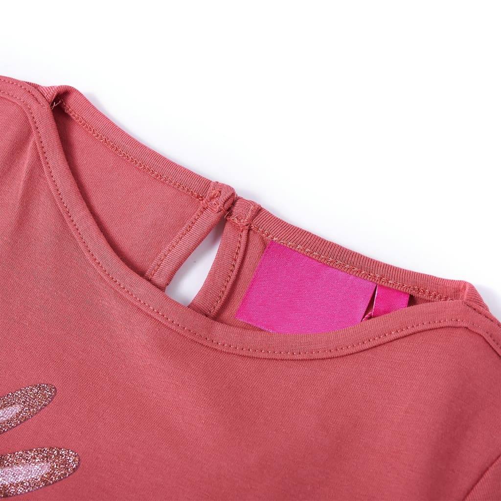 Vidaxl kindershirt met lange mouwen 128 oudroze