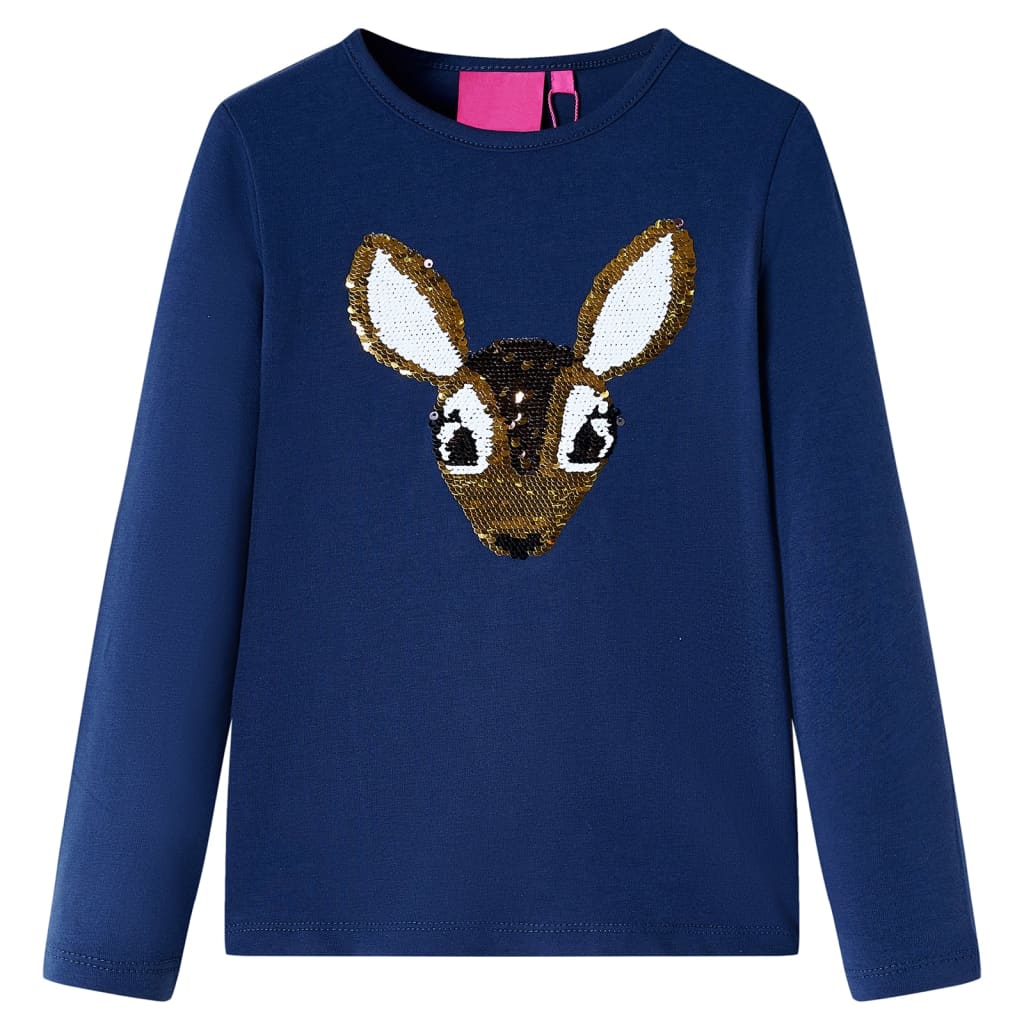 Vidaxl kindershirt met lange mouwen 116 marineblauw