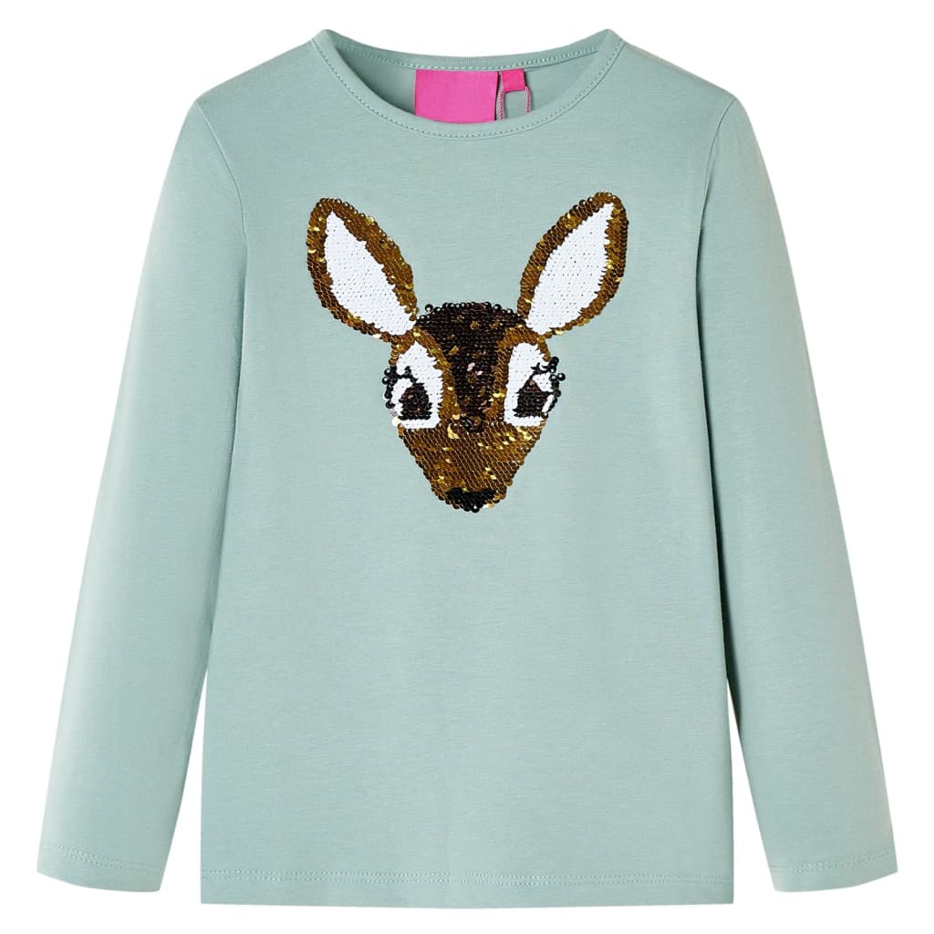Vidaxl kindershirt met lange mouwen 104 middelmintkleurig
