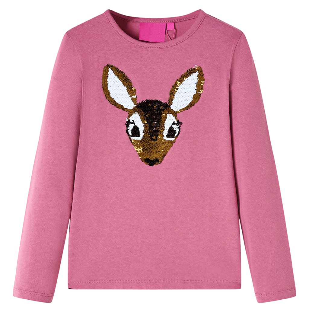 Vidaxl kindershirt met lange mouwen 92 frambozenkleurig