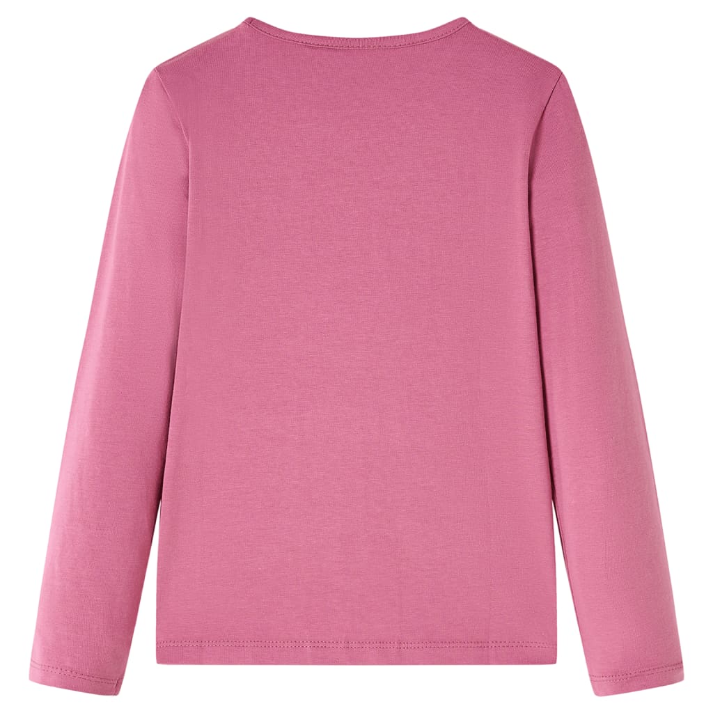 Vidaxl kindershirt met lange mouwen 92 frambozenkleurig