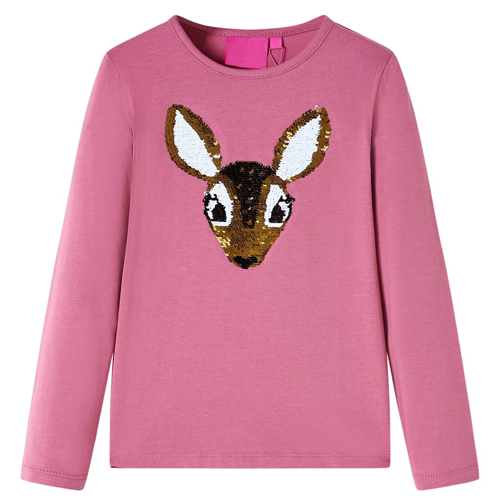 Vidaxl kindershirt met lange mouwen 104 frambozenkleurig