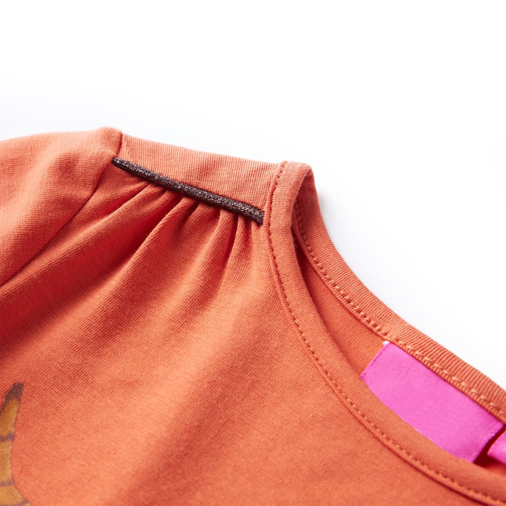 Vidaxl kindershirt met lange mouwen 116 oranjebruin