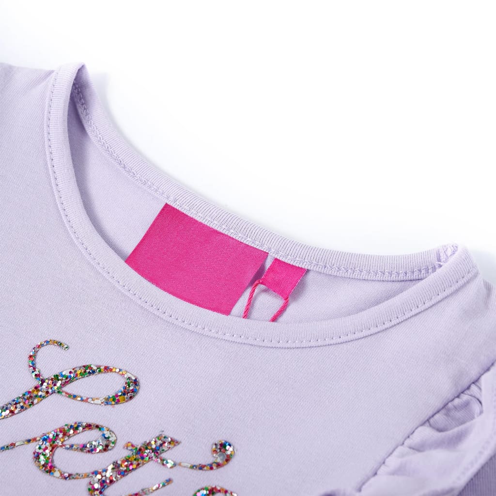 Vidaxl kindershirt met lange mouwen 128 lichtlila