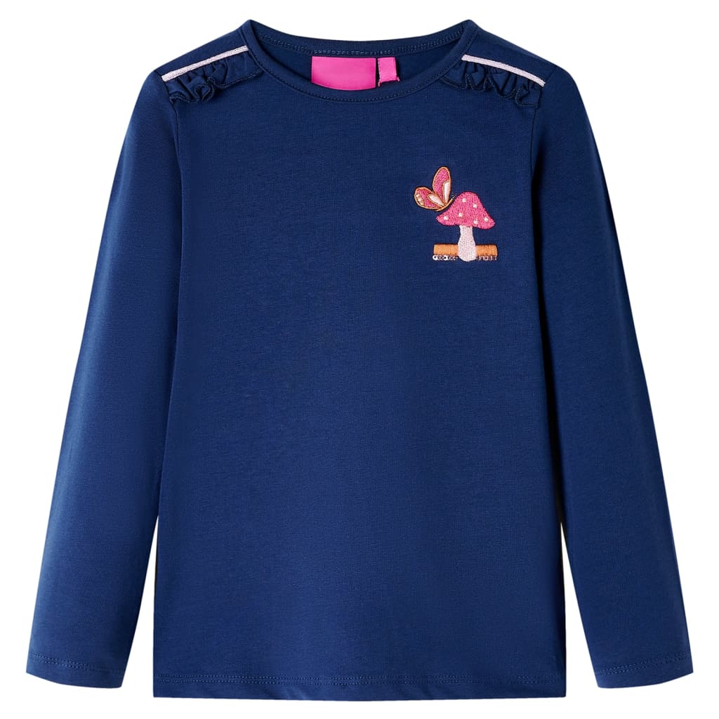 Vidaxl kindershirt met lange mouwen 104 marineblauw