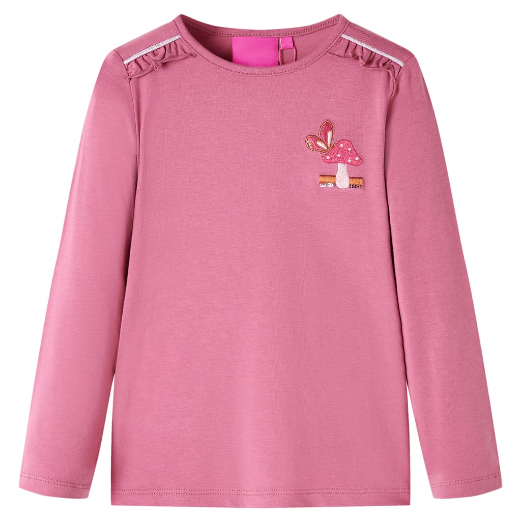 Vidaxl kindershirt met lange mouwen 116 frambozenkleurig