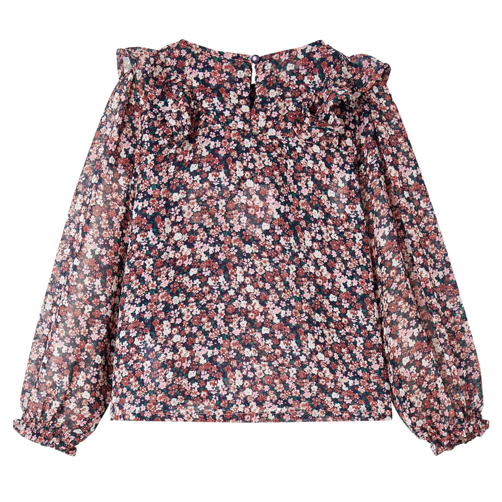 Vidaxl kindershirt met lange mouwen 92 donkerroze