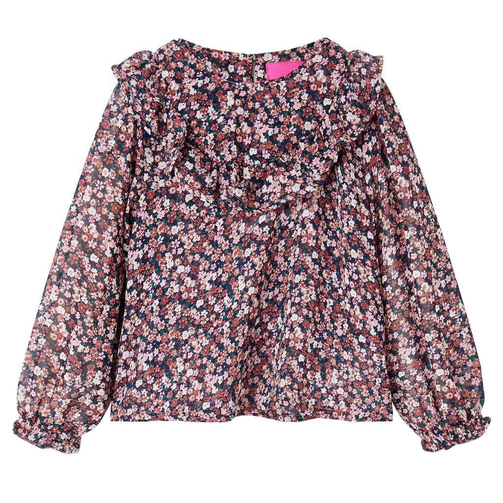 Vidaxl kindershirt met lange mouwen 104 donkerroze