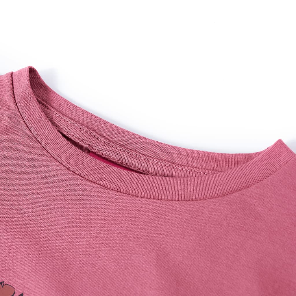 Vidaxl kindershirt met lange mouwen 128 frambooskleurig