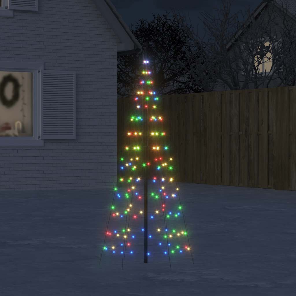 Vidaxl led-kerstboom op vlaggenmast 200 leds cartoon 180 cm