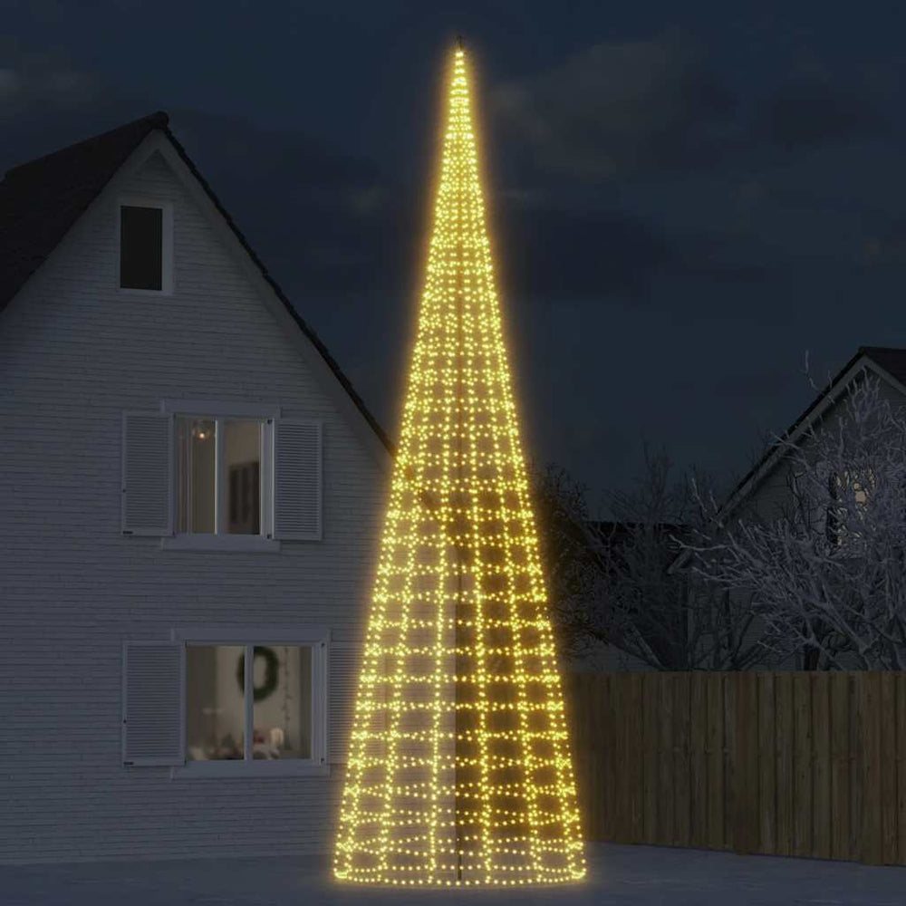 Vidaxl led-kerstboom 3000 leds warm wit 800 cm